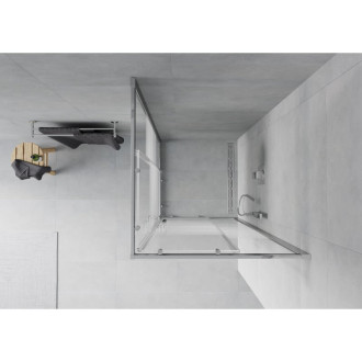 MEXEN RIO sprchový kout čtverec 70x70x190 cm 5mm chrom-pásy 860-070-070-01-20