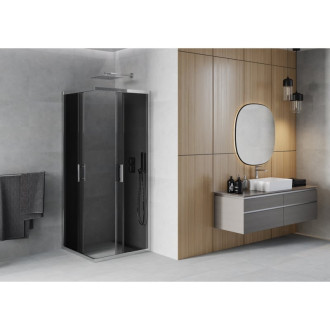MEXEN RIO sprchový kout čtverec 90x90x190 cm 5mm chrom-kouřové 860-090-090-01-40