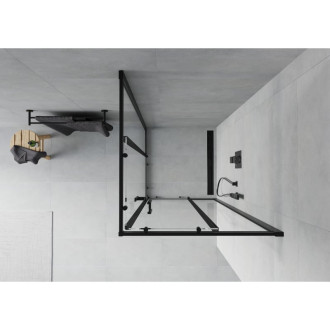 MEXEN RIO sprchový kout čtverec 80x80x190 cm 5mm černá-čiré 860-080-080-70-00