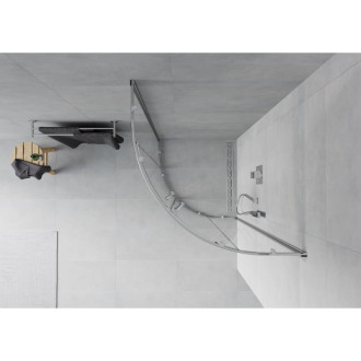 MEXEN RIO sprchový kout čtvrtkruh 70x70x190 cm 5mm chrom-čiré 863-070-070-01-00