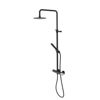 ULTRASAN sprchový sloup s pákovou baterií, černá mat/chrom UT139VBC