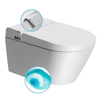 WCLEAN závěsné WC Swirlflush s integrovaným elektronickým bidetem, bílá dual-mat
