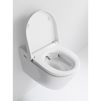 WCLEAN závěsné WC Swirlflush s integrovaným elektronickým bidetem, cenere dual-mat