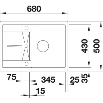 Blanco METRA 45 S Compact Silgranit šedá vulkan oboustranné provedení