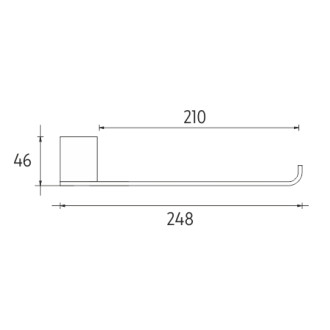 Nimco Kibo Ki 14060g-26 Držák na ručníky, 25 cm