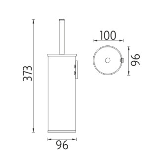 Nimco Unix nerez UNM 13094E-10 Toaletní WC kartáč tubusový