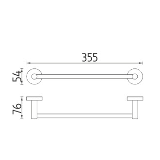 Nimco Unix nerez UNM 13035-10 Držák na ručníky, 36 cm