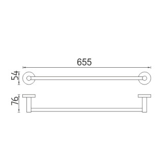 Nimco Unix nerez UNM 13061-10 Držák na ručníky, 66 cm