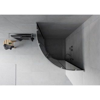 MEXEN RIO sprchový kout čtvrtkruh 70x70x190 cm 5mm chrom-kouřové 863-070-070-01-40