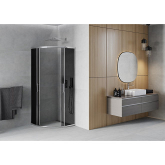 MEXEN RIO sprchový kout čtvrtkruh 90x90x190 cm 5mm chrom-kouřové 863-090-090-01-40