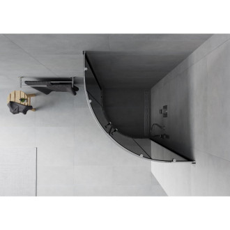 MEXEN RIO sprchový kout čtvrtkruh 90x90x190 cm 5mm chrom-kouřové 863-090-090-01-40