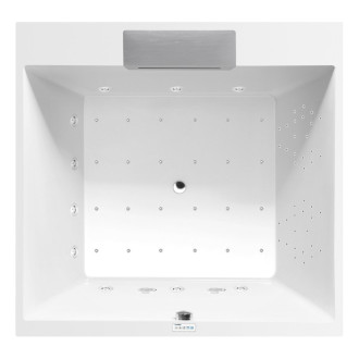 CAME FALLS hydromasážní vana, 175x175x50cm, Highline Hydro-Air, chrom 59610