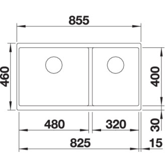 Blanco SUBLINE 480/320 U InFino Silgranit bílá soft dřez vlevo bez táhla