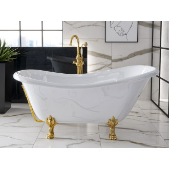 BESCO vana volně stojící OTYLIA, 1600×770 mm, bílá barva, sanitární kompozit VANMER160B