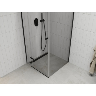 Mexen Roma sklopná sprchová kabina 90 x 90 cm, průhledná, černá - 854-090-090-70-00