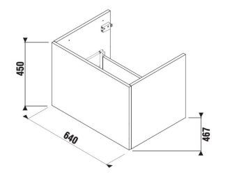 JIKA Cubito skříňka pod desku, 64cm, 1 zásuvka, dub H41J4243015191