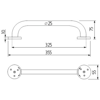 Nimco Unix UN 13035BM-26 Madlo k vaně 357x25 mm