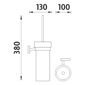 Nimco Keira KE 22094W-26 Toaletní WC kartáč