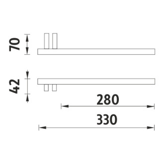 Nimco Keira KE 22060AP-26 Držák na ručníky pravý do nábytku