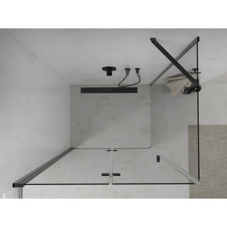 Mexen Lima skládací sprchový kout 90 x 80 cm, transparentní, černá - 856-090-080-70-00