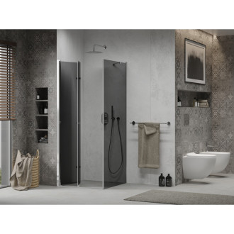 Mexen Lima skládací sprchový kout 90 x 90 cm, grafit, chrom - 856-090-090-01-40