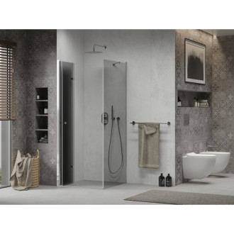 Mexen Lima skládací sprchový kout 90 x 90 cm, grafit, chrom - 856-090-090-01-40