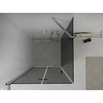 Mexen Lima skládací sprchový kout 90 x 90 cm, grafit, chrom - 856-090-090-01-40