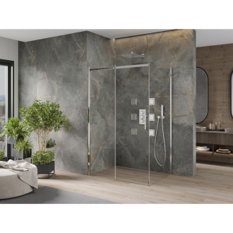 Mexen Omega výsuvný sprchový kout 130 x 90 cm, transparentní, chrom - 825-130-090-01-00