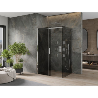 Mexen Omega výsuvný sprchový kout 100 x 90 cm, grafit, chrom - 825-100-090-01-40