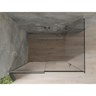 Mexen Omega výsuvný sprchový kout 100 x 90 cm, grafit, chrom - 825-100-090-01-40