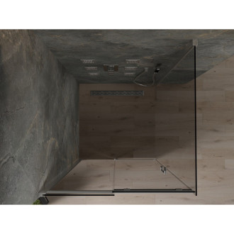 Mexen Omega výsuvný sprchový kout 100 x 100 cm, grafit, chrom - 825-100-100-01-40