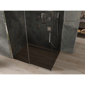 Mexen Omega výsuvný sprchový kout 110 x 80 cm, grafit, chrom - 825-110-080-01-40