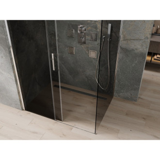 Mexen Omega výsuvný sprchový kout 110 x 80 cm, grafit, chrom - 825-110-080-01-40