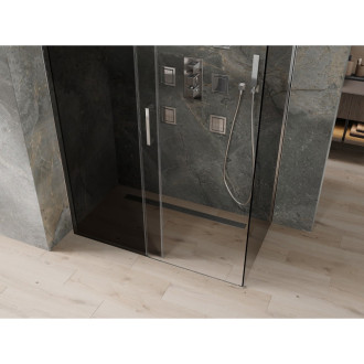 Mexen Omega výsuvný sprchový kout 130 x 70 cm, grafit, chrom - 825-130-070-01-40