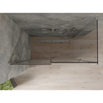 Mexen Omega výsuvný sprchový kout 130 x 70 cm, grafit, chrom - 825-130-070-01-40