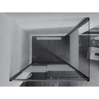 Mexen Apia sprchový kout 95x90 cm, transparent/pruhy, chrom 840-095-090-01-20