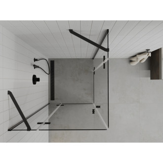 Mexen Roma Duo sklopná sprchová kabina 90 x 90 cm, průhledná, černá - 854-090-090-70-00-02