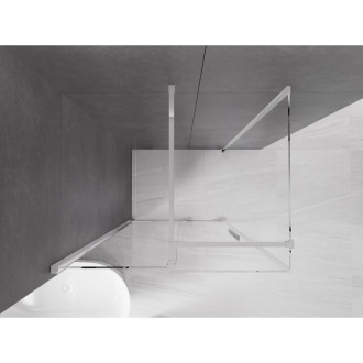 Mexen Velar výsuvná sprchová kabina 120 x 70 cm, transparentní, chrom - 871-120-070-01-01