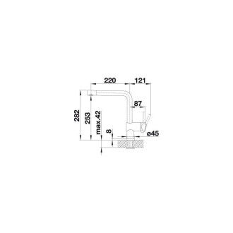 Blanco LINUS baterie Satin Platinum 527698