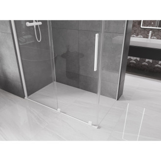 Mexen Velar výsuvná sprchová kabina 140 x 85 cm, průhledná, bílá - 871-140-085-01-20
