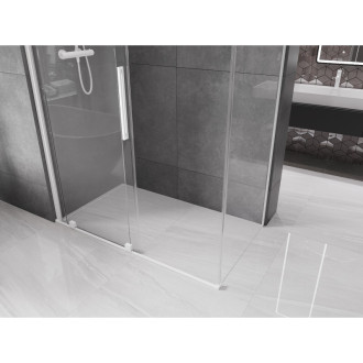 Mexen Velar výsuvná sprchová kabina 140 x 85 cm, průhledná, bílá - 871-140-085-01-20