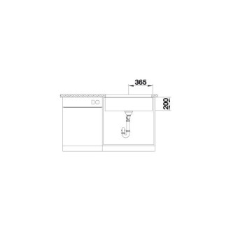 Blanco ETAGON 700-U bez odtokové sady dřez pod desku, tartufo silgranit 527769