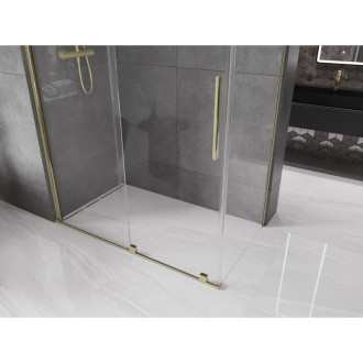 Mexen Velar výsuvná sprchová kabina 150 x 85 cm, průhledná, zlatá - 871-150-085-01-50