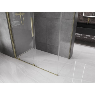 Mexen Velar výsuvná sprchová kabina 150 x 85 cm, průhledná, zlatá - 871-150-085-01-50