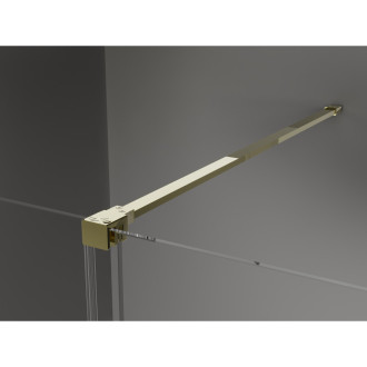 Mexen Velar výsuvná sprchová kabina 150 x 85 cm, průhledná, zlatá - 871-150-085-01-50