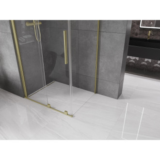 Mexen Velar vysouvací sprchový kout 90x85, transp., broušené zlato 871-090-085-01-55