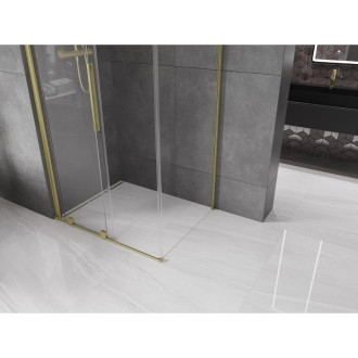 Mexen Velar vysouvací sprchový kout 120x80, transp., broušené zlato 871-120-080-01-55