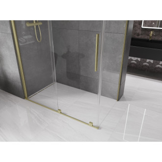 Mexen Velar výsuvný sprchový kout 150x80 cm, transparent, broušené zlato 871-150-080-01-55