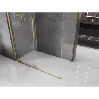 Mexen Velar výsuvný sprchový kout 150x80 cm, transparent, broušené zlato 871-150-080-01-55