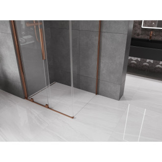 Mexen Velar výsuvný sprchový kout 110x90 cm, transparent, růžové zlato 871-110-090-01-60